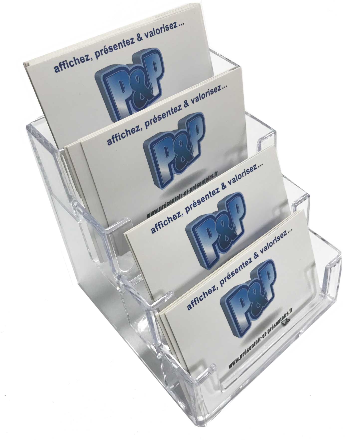 Porte cartes de visite 4 compartiments
