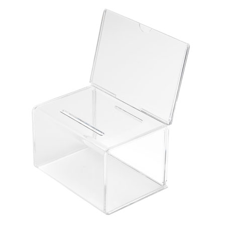 Urne à pourboire avec porte affiche