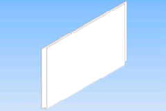 Porte affiche plexiglas A2 horizontal 3 mm suspendu