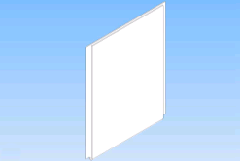 Porte affiche plexiglas A4 vertical 3 mm suspendu