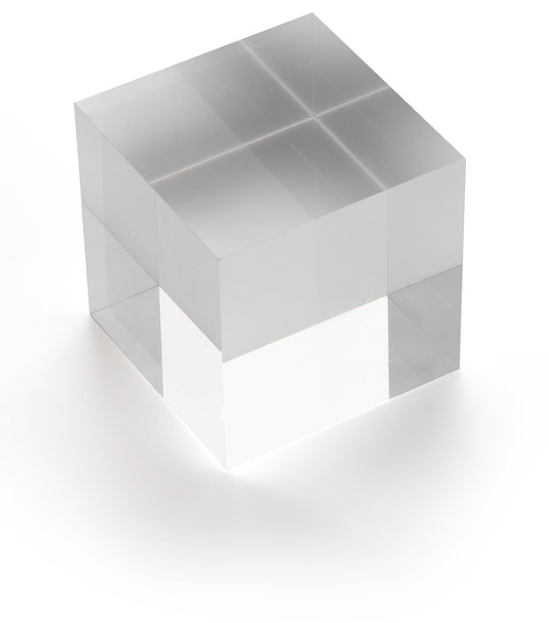 Bloc plexiglas d'agencement 50 x 50 x 50 mm