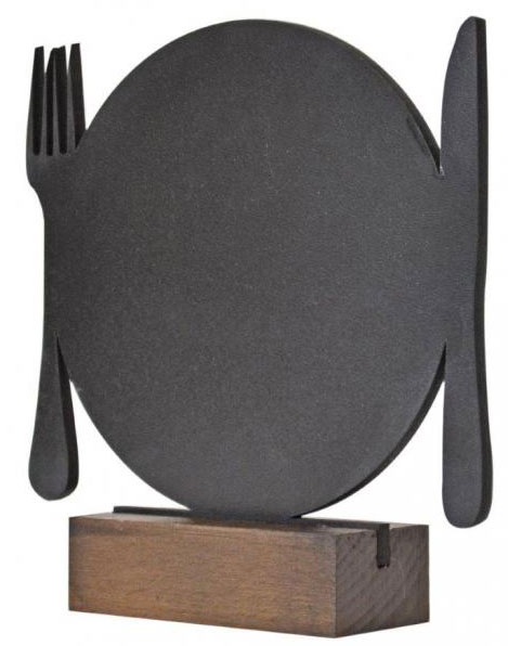 Chevalet de table ardoise assiette