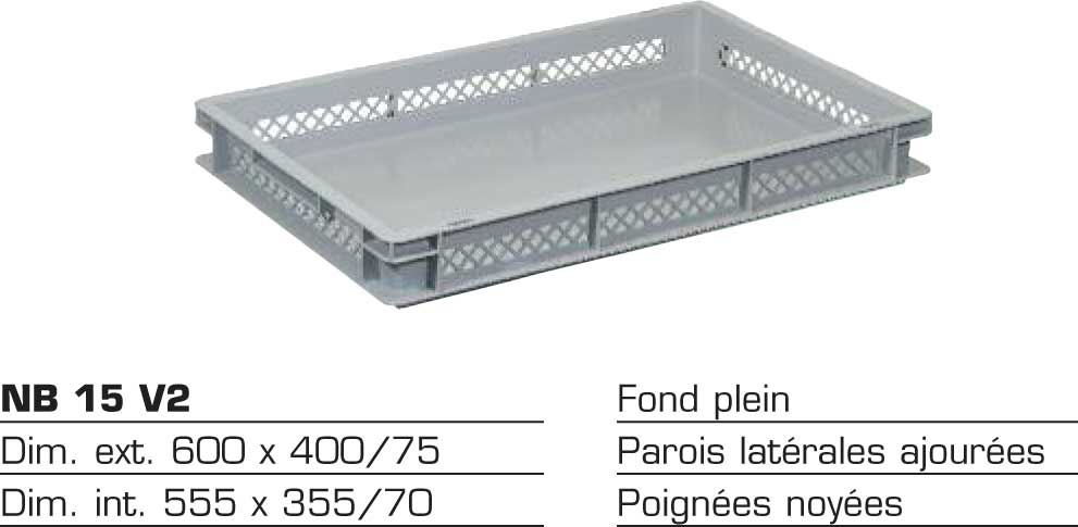 Bac de stockage plastique NB 15 V2