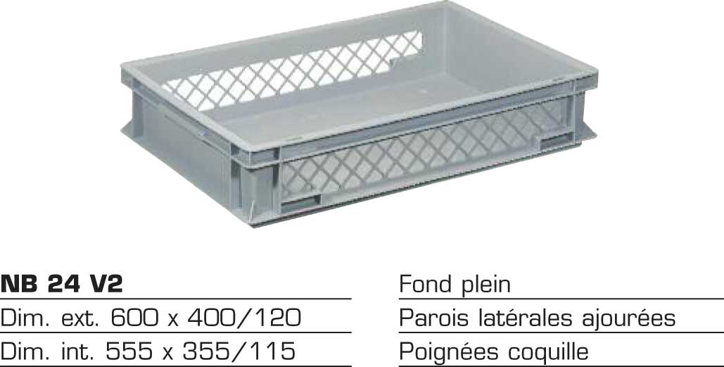 Bac de stockage plastique NB 24 V2