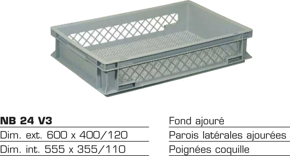 Bac de stockage plastique NB 24 V3