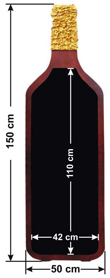 Chevalet stop trottoir ardoise BOUTEILLE