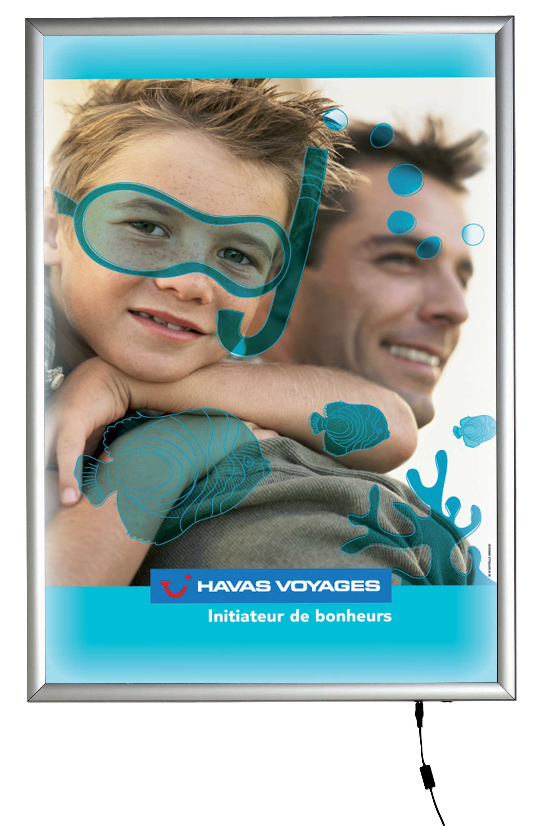 Cadre porte affiche A2 LED 