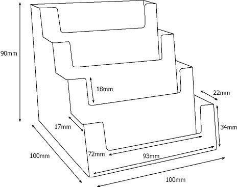 Porte cartes de visite 4 compartiments