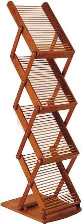 Porte-brochures zig-zag bois plexiglas métal Comparaison visuelle des trois types de porte-brochures zig-zag en bois plexiglas et métal côte à côte