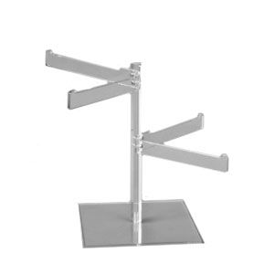 Organisateur De Bijoux 2 Niveaux En Velours Noir - Support Amovible En T Pour Bracelets, Colliers, Montres, Bagues