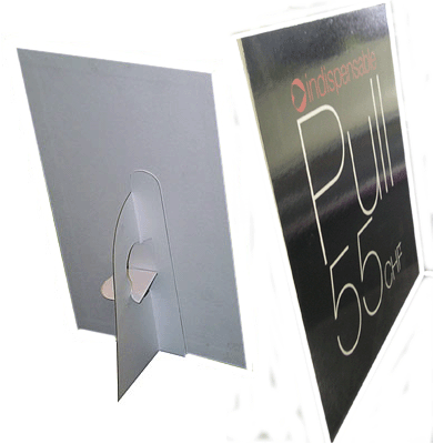 Comparaison matériaux présentoirs comptoir Chevalet de comptoir personnalisé