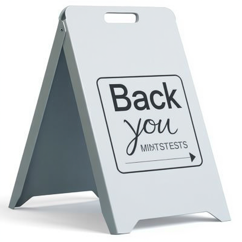 Exemple découpe sur mesure chevalet PVC Chevalet PVC personnalisé avec fléchage pour évènements