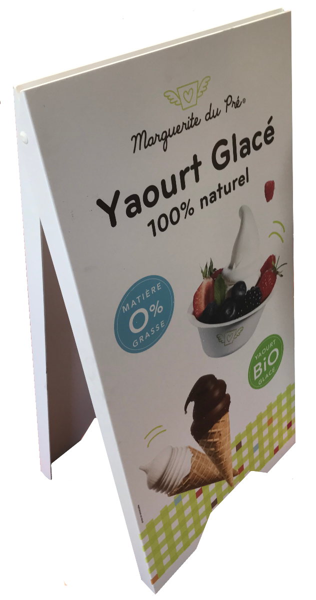 Chevalet PVC personnalisé avec impression Chevalet PVC blanc avec impression couleur personnalisée