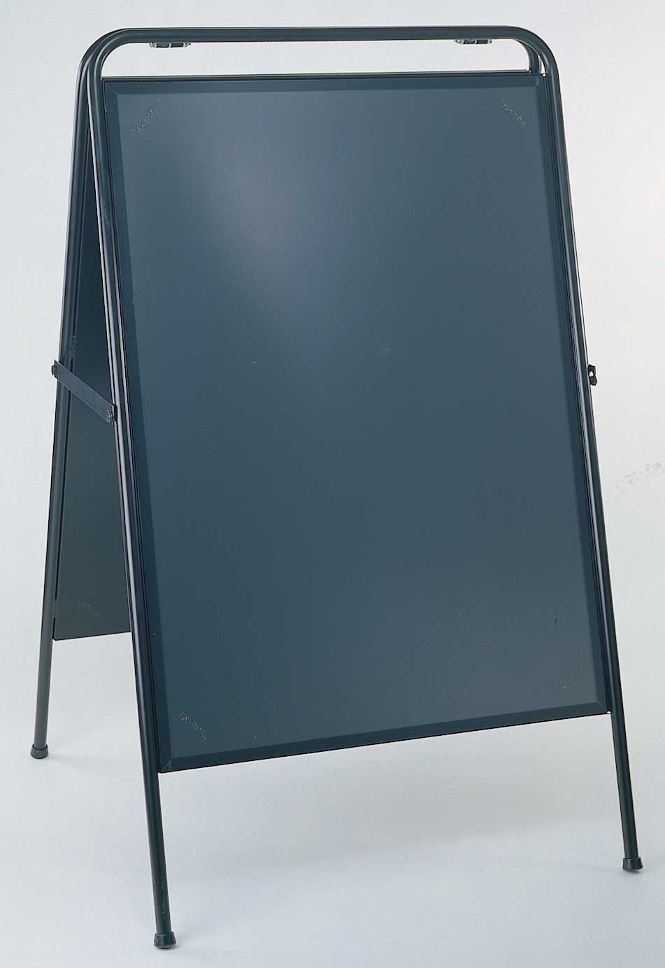 LNA1 avec enseigne personnalisée Chevalet A1 métal noir tube acier pour être installer terrasse extérieure urbaine