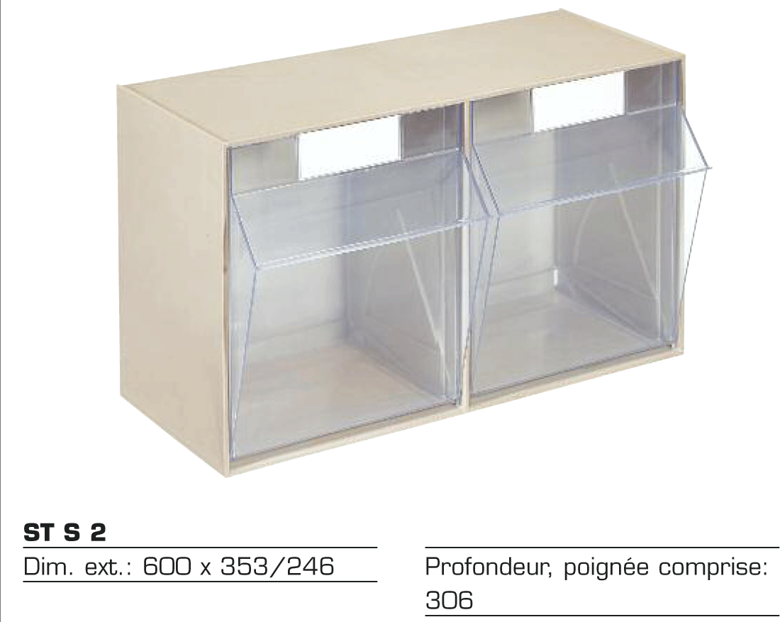 Sets Stala professionnels terrain PSets de stockage Stala ST S2 de coloris beige avec accès rapide et organisation efficace