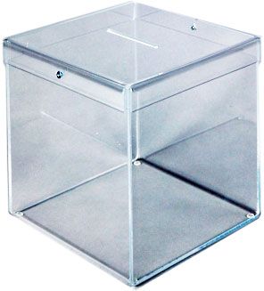 Urne plexiglas transparent 20cm avec couvercle amovible livraison rapide 24h France