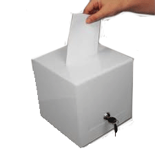 Urne opaque blanche Urne opaque plastique blanc confidentialité votes secrets suggestions anonymes professionnelle