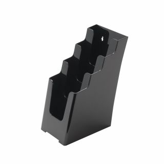 Porte brochure A6 noir PPBLK704 de travers