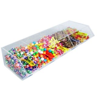 Présentoir alimentaire plexiglas 5 compartiments