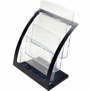 Porte brochures A4 CONTEMPORARY 3A4 NOIR