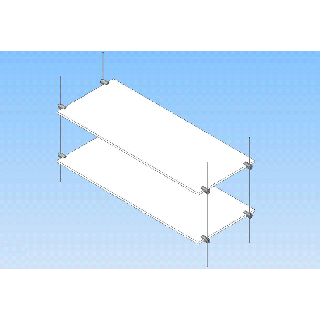 Etagère plexiglas à suspendre 200 x 500 mm