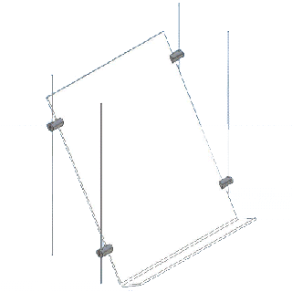 Porte document A4 incliné suspendu par câble
