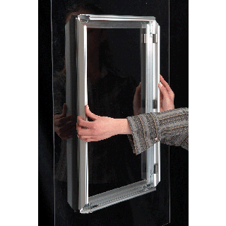 Pose du Cadre porte affiche A0 pour vitre et vitrine