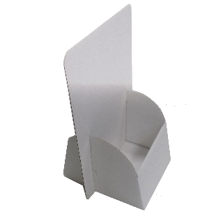 Présentoir carton A6 ou 1/3 A4 CARTSA6 vierge de côté