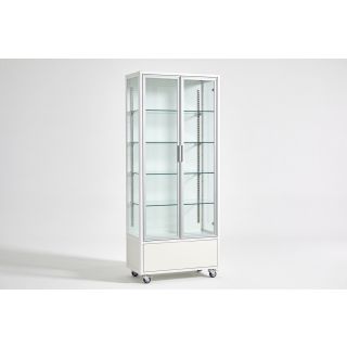 EMMA180 Vitrine d'exposition blanche 180cm