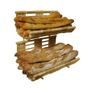 Plateau de présentation en osier 50 x 37 cm avec poignées