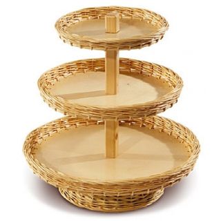 Plateau de présentation en osier 50 x 37 cm avec poignées