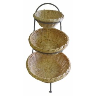 Plateau de présentation en osier 50 x 37 cm avec poignées