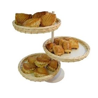 Plateau de présentation en osier 50 x 37 cm avec poignées