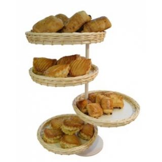 Plateau de présentation en osier 50 x 37 cm avec poignées