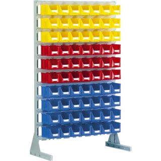 Rayonnage avec 70 bacs à bec 3 litres Futura