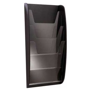 Porte brochures A4 mural NATHAN3A4 coloris noir
