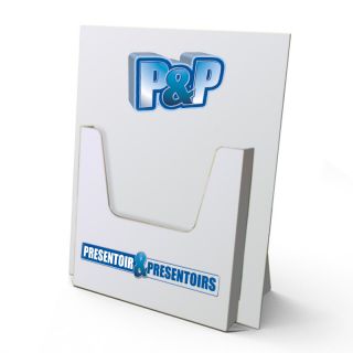 Présentoir A4 carton POCHEA4 personnalisé aux couleurs de P&P