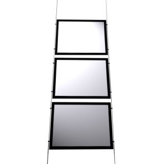 Kit 3 porte-affiches A3 LED horizontal KT3LEDA3H vide