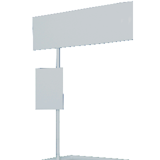 Fronton 335 d'affichage A4 pour stand de démonstration