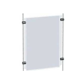 Porte affiche plexiglas A4 vertical 3 mm suspendu en situation