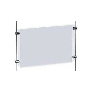 Porte affiche plexiglas A3 horizontal 3 mm suspendu