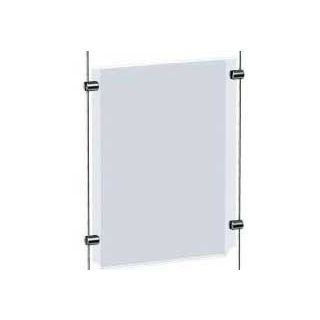 Porte affiche plexiglas A1 vertical 3 mm suspendu