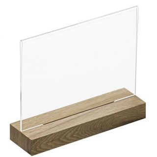 Porte visuel A5 horizontal socle en bois
