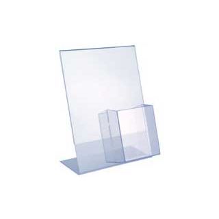 Porte visuel A4 de comptoir avec porte brochure A6 PVB