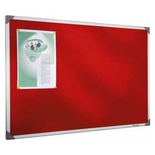 Tableau en feutrine rouge 60 x 90 cm cadre alu