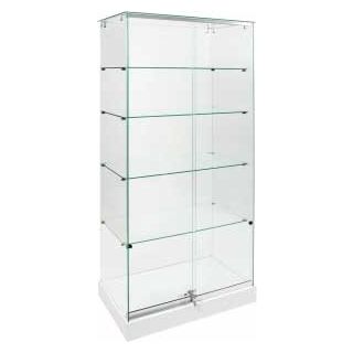 Vitrine d'exposition BANDOU180 socle blanc