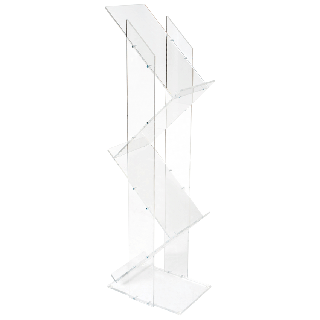 Porte brochure Zig Zag 1 m en plexiglas