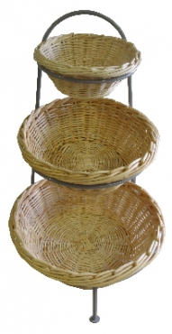 Etagère de comptoir osier 3 niveaux PC88