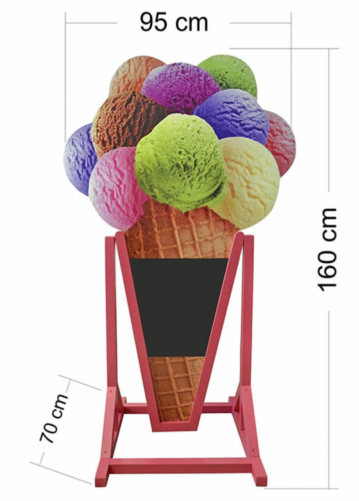 Chevalet ardoise Cornet de Glace G2