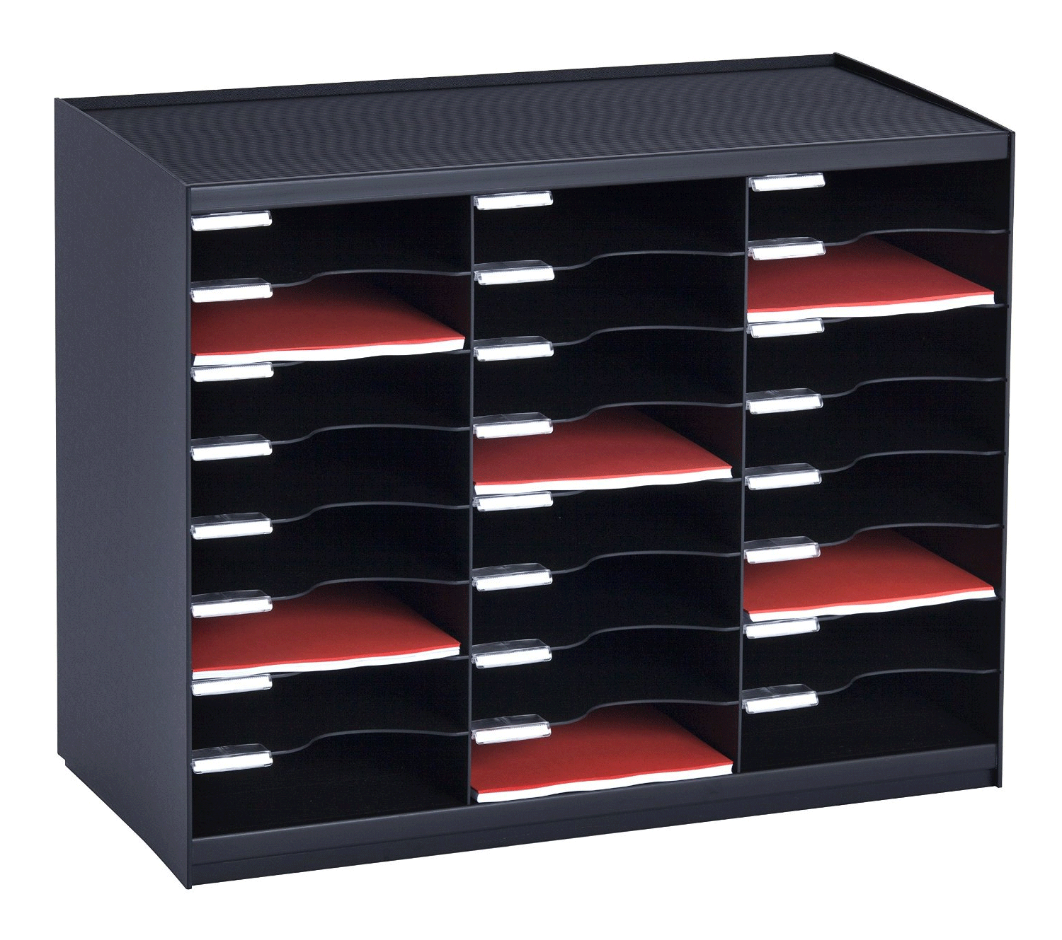 Trieur à cases superposable noir 24CS